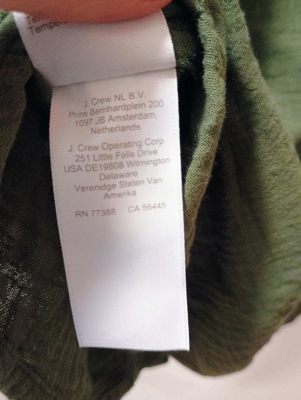 J.Crew Olive Green Cotton Double-Gauze Button-Down Shirt Med - Picture 7 of 8
